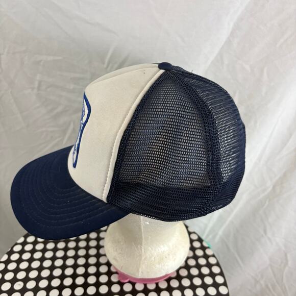 Blue Knights Motorcycle Club Vintage Patch Logo Trucker Snapback Hat Speedway - Picture 7 of 7